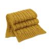 Cable knit melange scarf Mustard