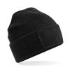 Removable patch Thinsulate™ beanie Black