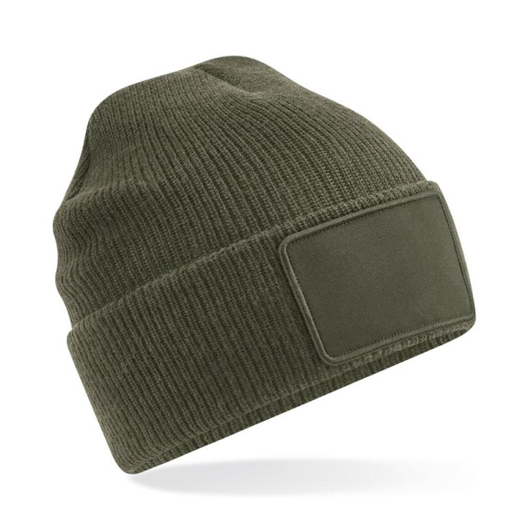 Removable patch Thinsulate™ beanie Military Green