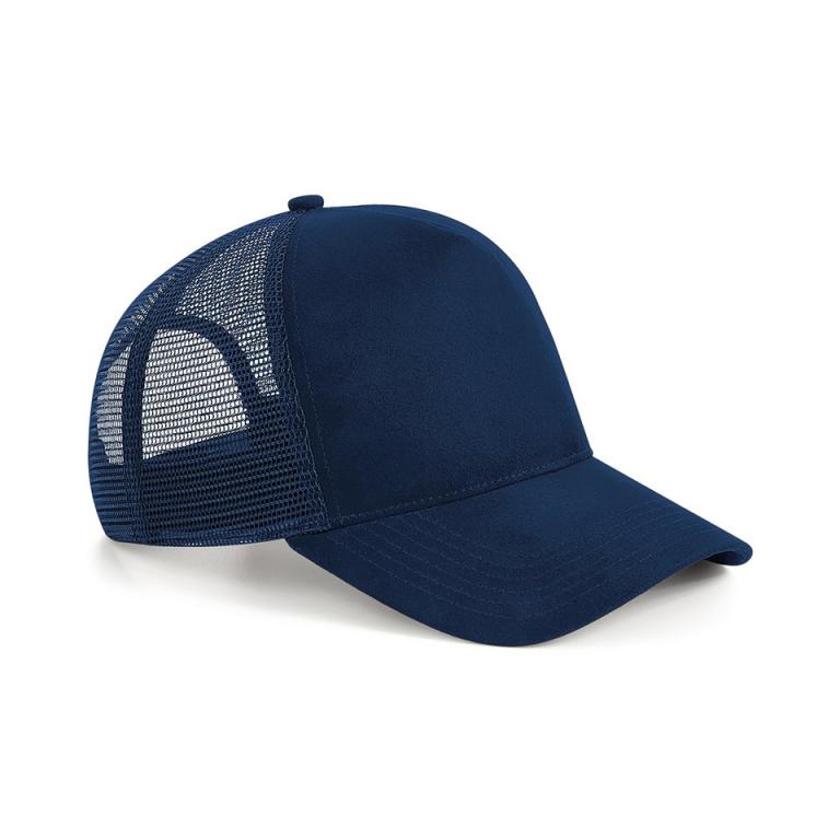 Suede snapback trucker French Navy