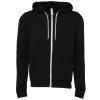 Unisex polycotton fleece full-zip hoodie DTG Black