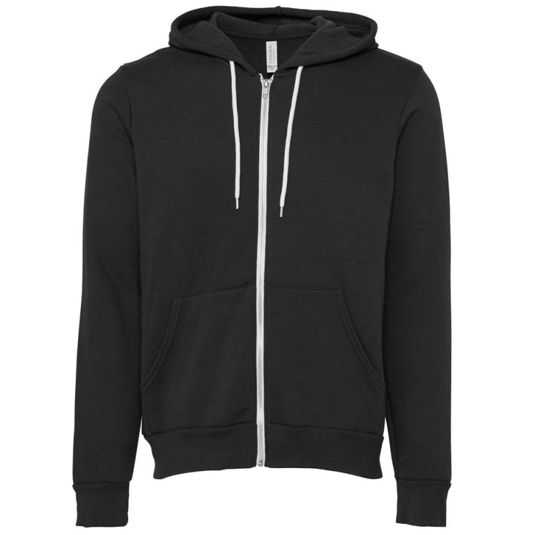 Unisex polycotton fleece full-zip hoodie DTG Dark Grey