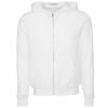 Unisex polycotton fleece full-zip hoodie DTG White