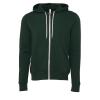 Unisex polycotton fleece full-zip hoodie Forest