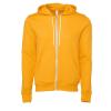 Unisex polycotton fleece full-zip hoodie Gold