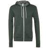 Unisex polycotton fleece full-zip hoodie Heather Forest
