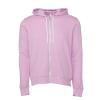 Unisex polycotton fleece full-zip hoodie Lilac