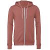 Unisex polycotton fleece full-zip hoodie Mauve