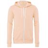 Unisex polycotton fleece full-zip hoodie Peach