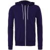Unisex polycotton fleece full-zip hoodie Team Purple