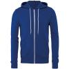 Unisex polycotton fleece full-zip hoodie True Royal