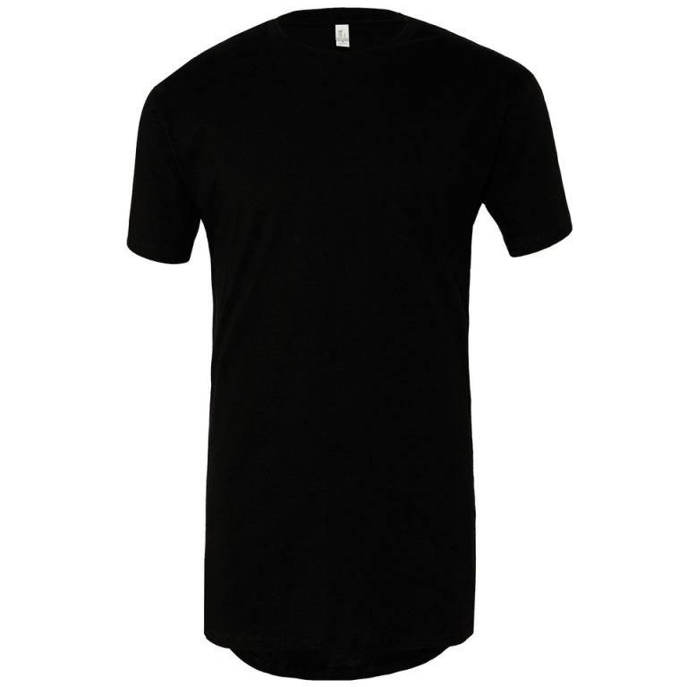 Unisex long body urban t-shirt Black
