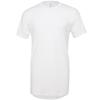 Unisex long body urban t-shirt White