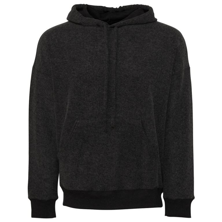 Unisex sueded fleece pullover hoodie Black Heather