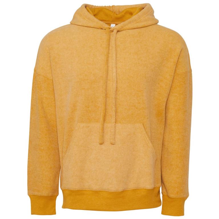 Unisex sueded fleece pullover hoodie Heather Mustard
