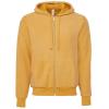 Unisex sueded fleece full-zip hoodie Heather Mustard