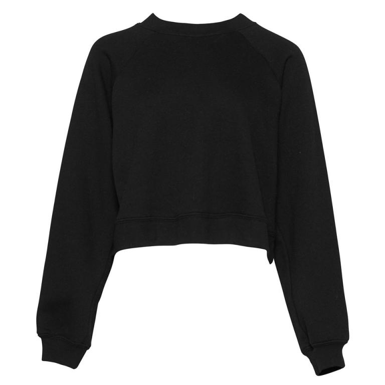 Women's raglan pullover fleece Black