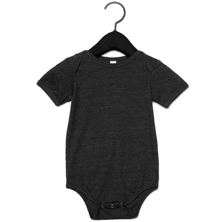 Baby Jersey short sleeve one piece Dark Grey Heather