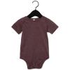 Baby Jersey short sleeve one piece Heather Maroon