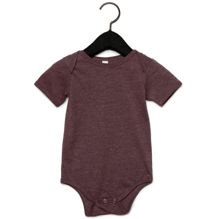 Baby Jersey short sleeve one piece Heather Maroon