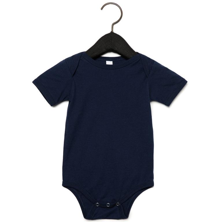 Baby Jersey short sleeve one piece Navy