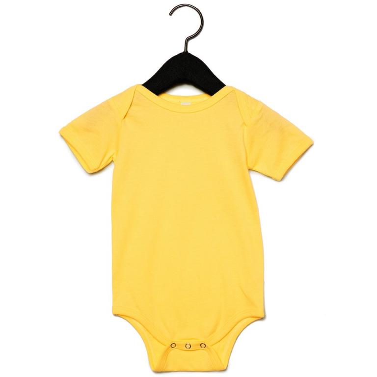 Baby Jersey short sleeve one piece Yellow