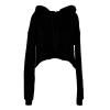 Women's cropped fleece hoodie Black
