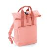 Twin handle roll-top backpack Blush Pink