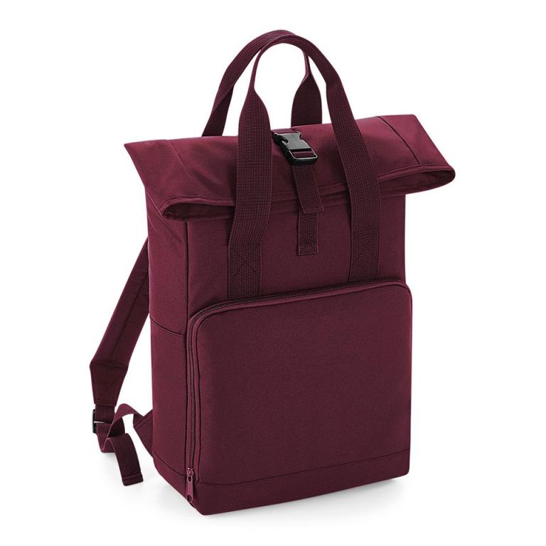Twin handle roll-top backpack Burgundy