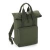 Twin handle roll-top backpack Olive Green