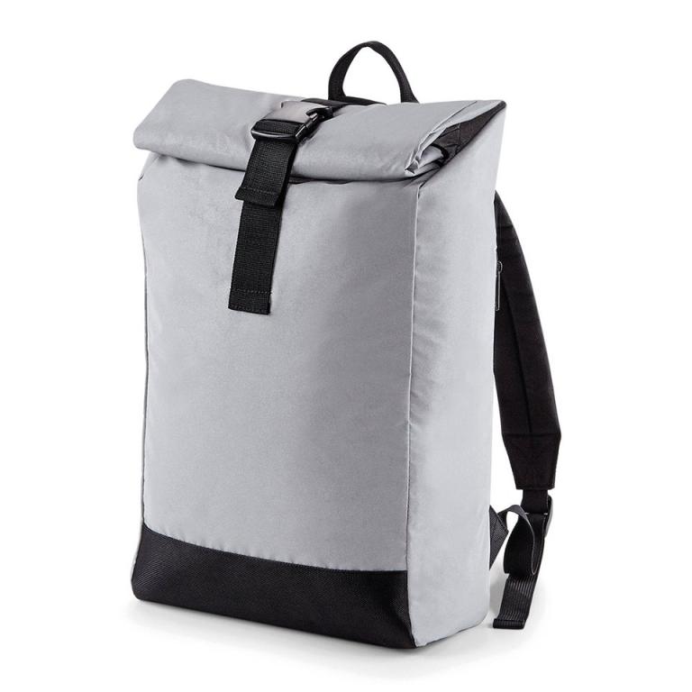 Reflective roll-top backpack Silver Reflective