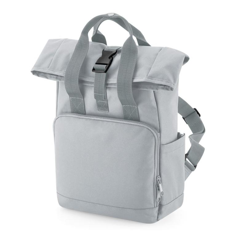 Recycled mini twin handle roll-top backpack Light Grey