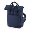 Recycled mini twin handle roll-top backpack Navy Dusk