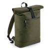 Recycled rolled-top backpack Military Green