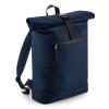 Recycled rolled-top backpack Navy