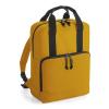 Recycled twin handle cooler backpack Mustard