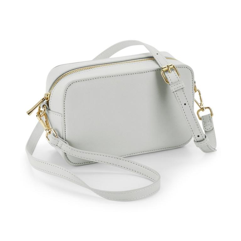 Boutique structured cross body bag Soft Grey