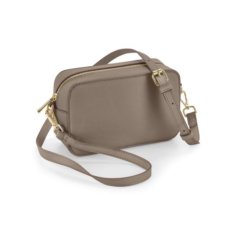 Boutique structured cross body bag Taupe