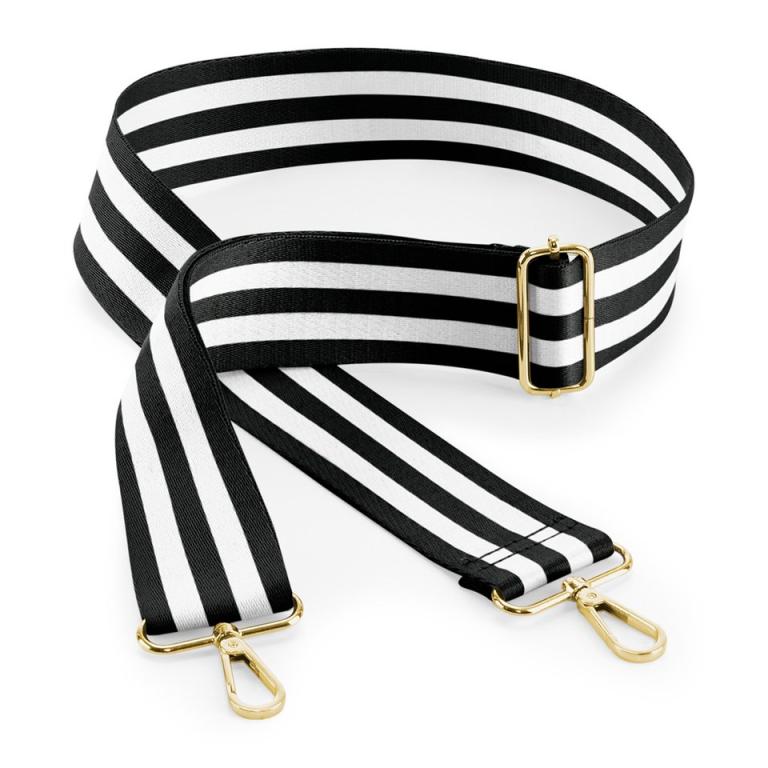 Boutique adjustable bag strap Black/White