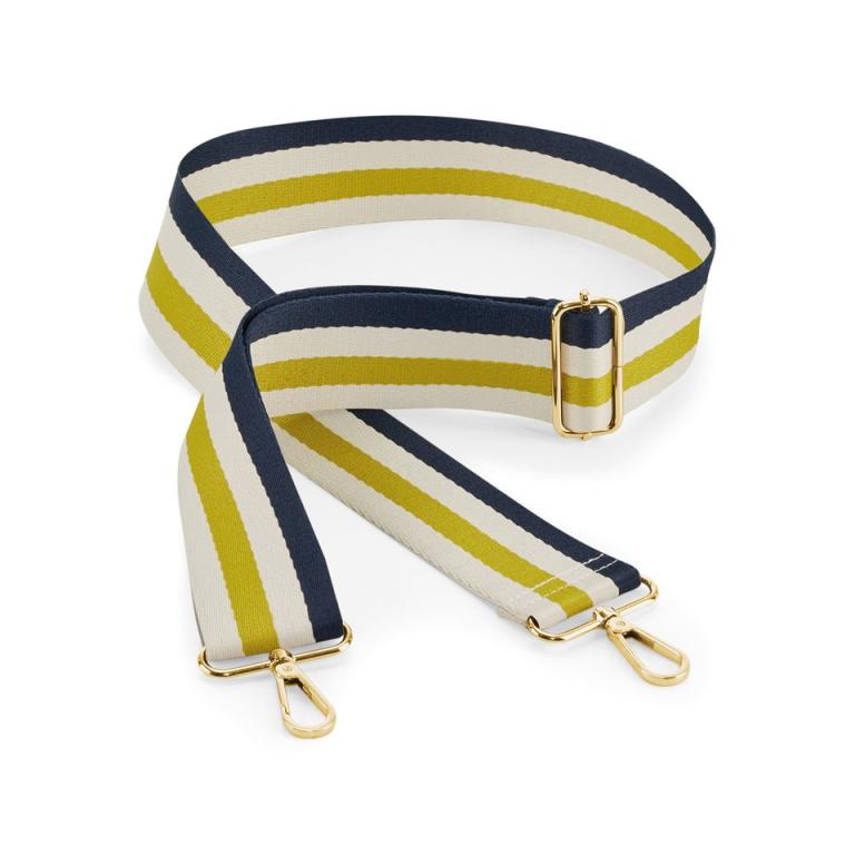 Boutique adjustable bag strap Navy/Oyster/Yellow