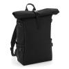 Block roll-top backpack Black/Black