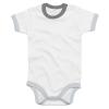 Ringer bodysuit White/Heather Grey Melange