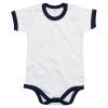 Ringer bodysuit White/Nautical Navy