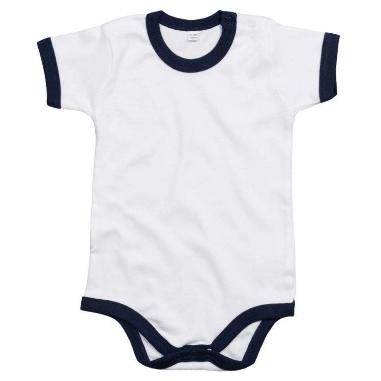 Ringer bodysuit White/Nautical Navy