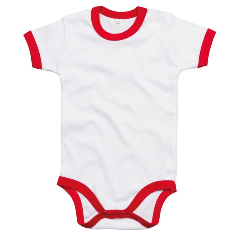 Ringer bodysuit White/Red