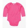 Baby organic long sleeve bodysuit Organic Fuchsia