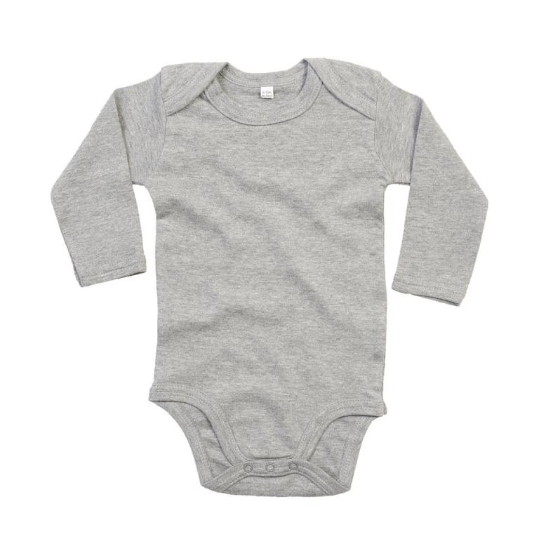 Baby organic long sleeve bodysuit Heather Grey Melange