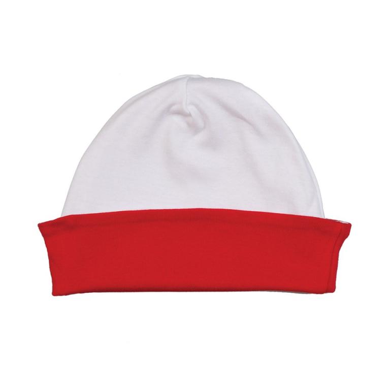Reversible slouch hat Organic White/Red