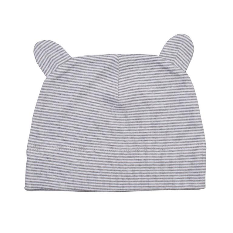 Little hat with ears White/Heather Grey Melange