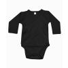 Baby long sleeve kimono bodysuit Black